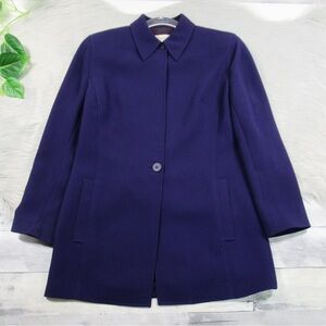 EMANUEL UNGARO Vintage Indigo Longline Jacket Blazer Women’s Size 4